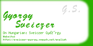 gyorgy sveiczer business card